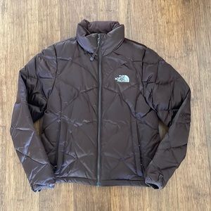 The North Face Brown Quilted Down Puffer xs 550 fill